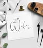 WIFE birthday card - blank card