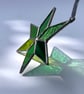 Patchwork Green Stained Glass Star decoration - each unique - Image 3