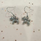 cute silver plated scotty dog earrings silver terrier charm