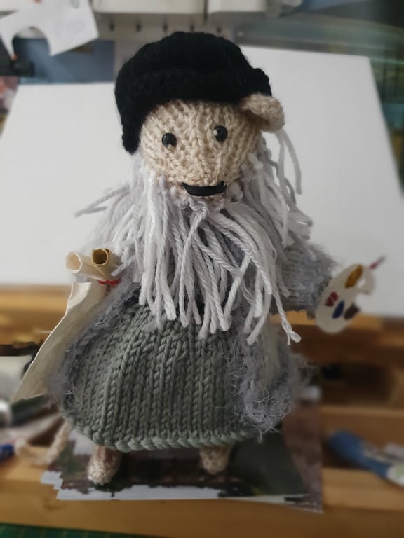 Leonardo a Hand Knitted Mouse