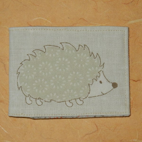 card wallet with hedgehog