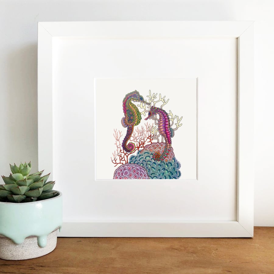 'Seahorses' Limited Edition Framed Print