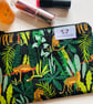 Jungle leopard print zip pouch