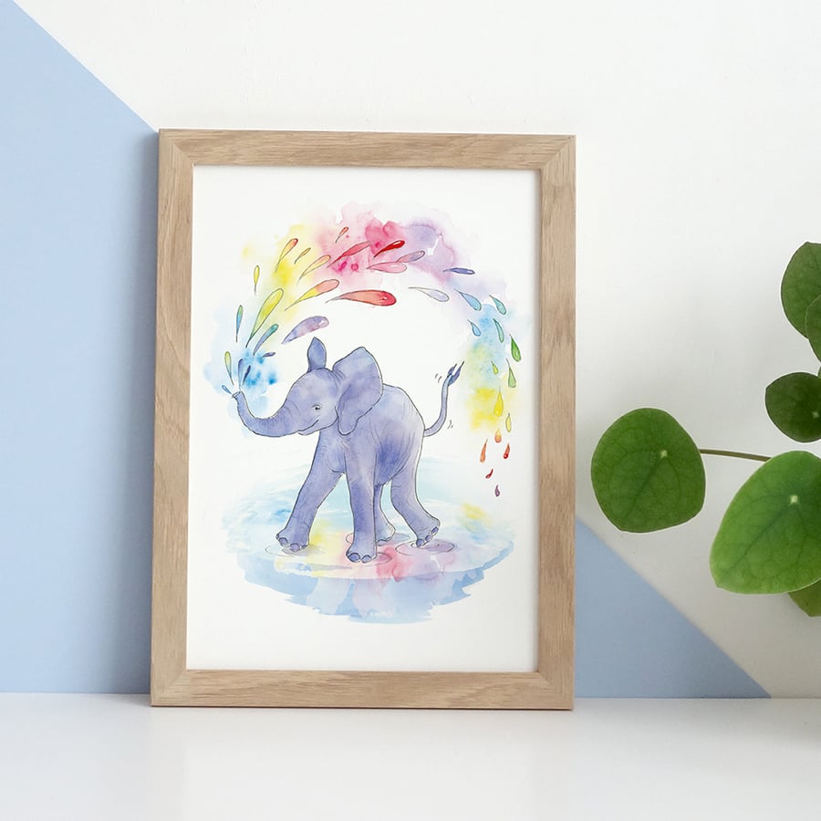 An Elephant Called Millie - Illustrated Art Print by Lizzie Martell