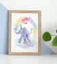 An Elephant Called Millie - Illustrated Art Print by Lizzie Martell