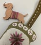 Hanging new baby footprint gift for birth, first Christmas, nursery, christening - Image 7