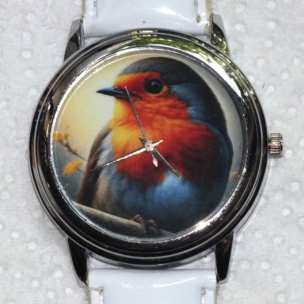 Robin Dial Art Quartz Wristwatch