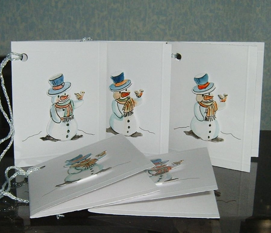 5 x hand painted gift tags...cards (Ref 725)