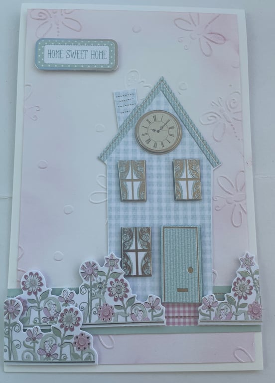 Home sweet home quirky cottage new home card