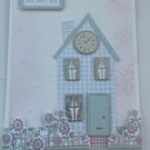 Home sweet home quirky cottage new home card