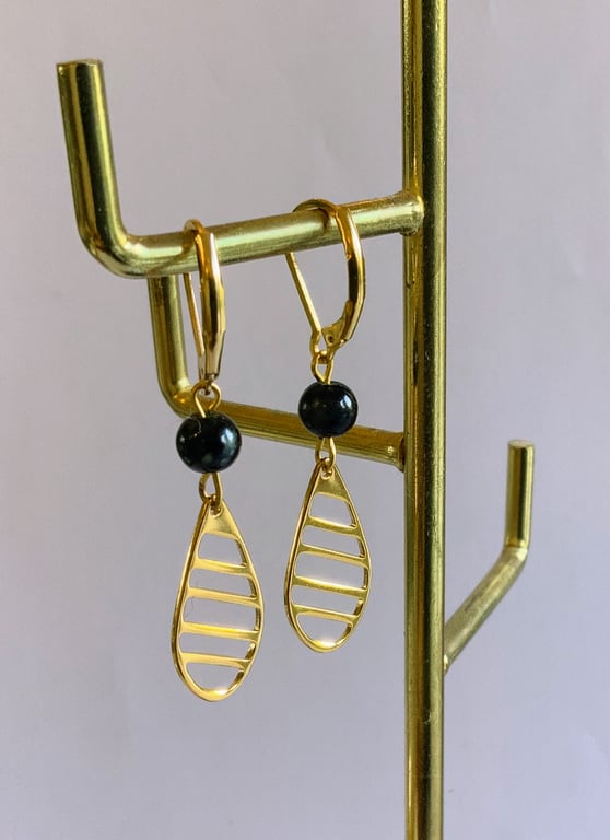 Gold Stainless Steel Earrings
