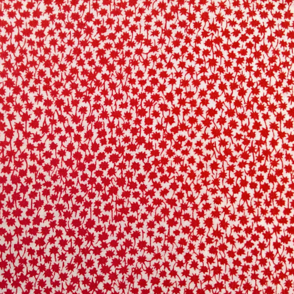 Liberty Fabric 10" Square : MARCO Red White Ditzy Floral