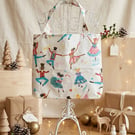 White Nutcracker ballet inspired shoulder tote shopping bag 