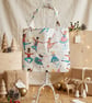 White Nutcracker ballet inspired shoulder tote shopping bag 