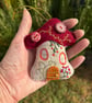 Felt Fairy House in Cranberry and Beige  - Image 2