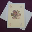 Springtime handmade blank card with white envelope 