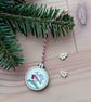 Personalised Tiny Embroidery Hoop Christmas Hanging Decoration  - Image 3