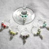 Wine Glass Charms with Decorative Leaf 03