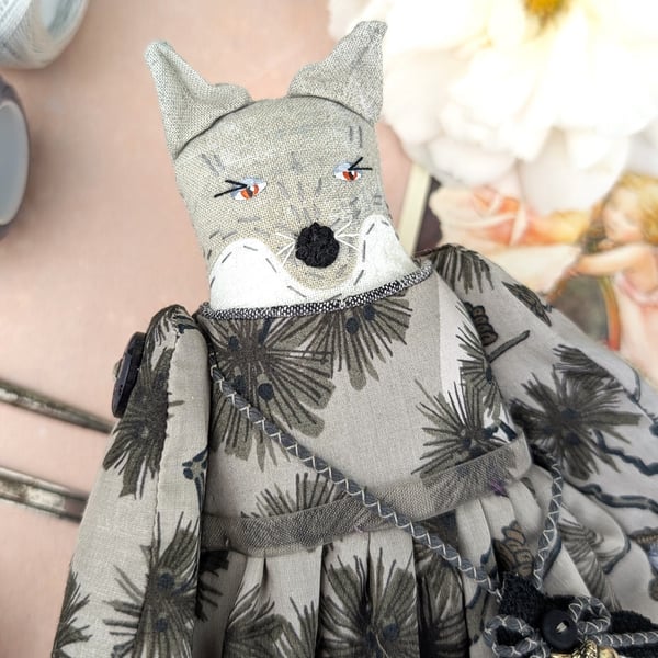 Sukie, a Midnight Silver Fox in Liberty Lawn