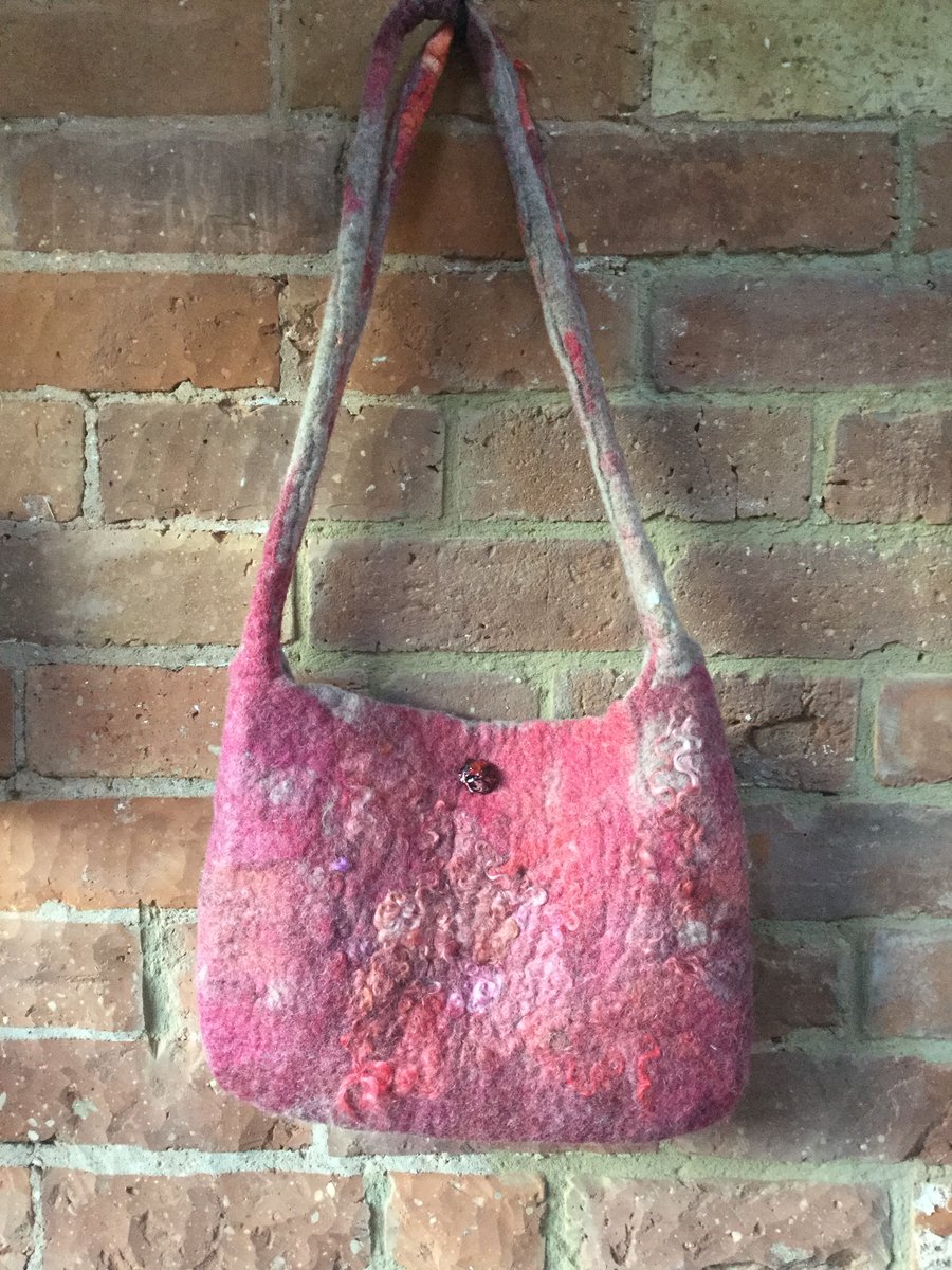 Hand Dyed Wet Felted Bag