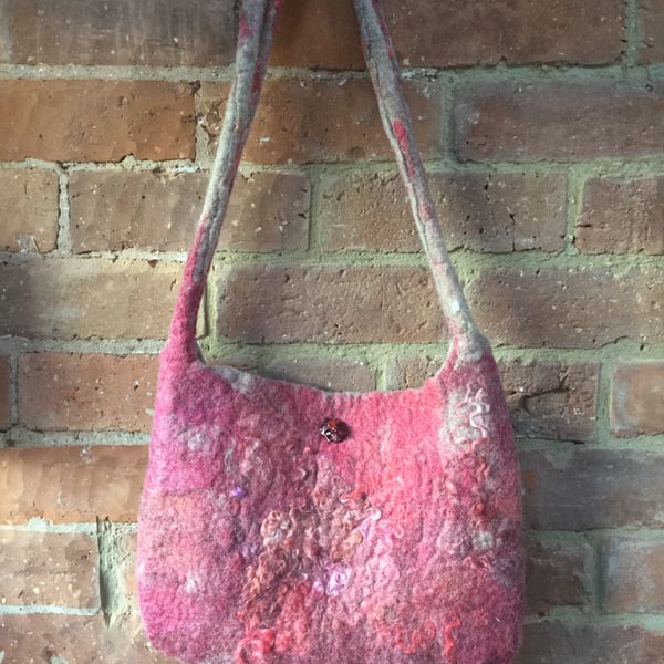 Hand Dyed Wet Felted Bag