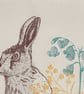 Hare and Bluebells Greetings Card - Image 1