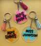 Beautiful personalised keyring - teacher gift, Christmas gift, birthday gift - Image 2