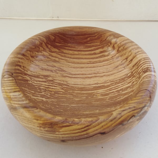 English Ash Wood Trinkets Bowl 1229
