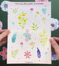 Wildflower Watercolour Sticker Sheet, Eco Friendly - Image 4