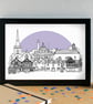 Gateacre Liverpool Skyline Art Print