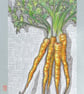 Carrot original wall art, vegetable drawing, small kitchen art - Image 6