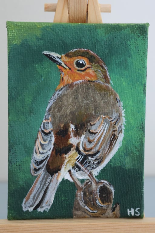 Robin Acrylic Mini Original Painting