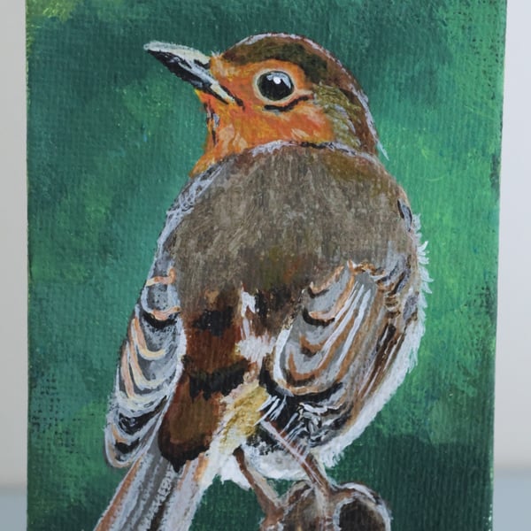 Robin Acrylic Mini Original Painting
