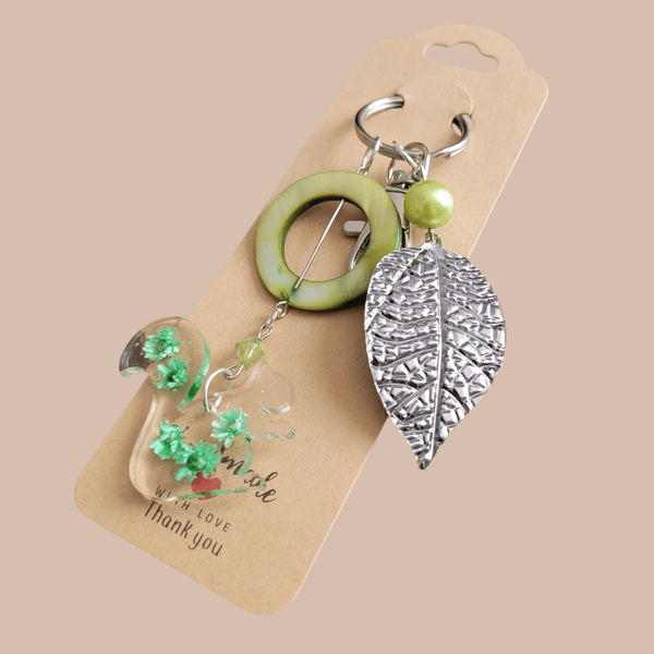 Resin Squirrel Bag Charm 