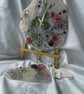 Luxury Resin Floral Clock Set with Matching Coaster