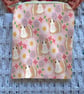 Cute Pink Guinea Pig Flowers Purse or Card Holder Cotton 