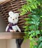 Scarf Mouse Tiny Art Doll Purple - Image 2