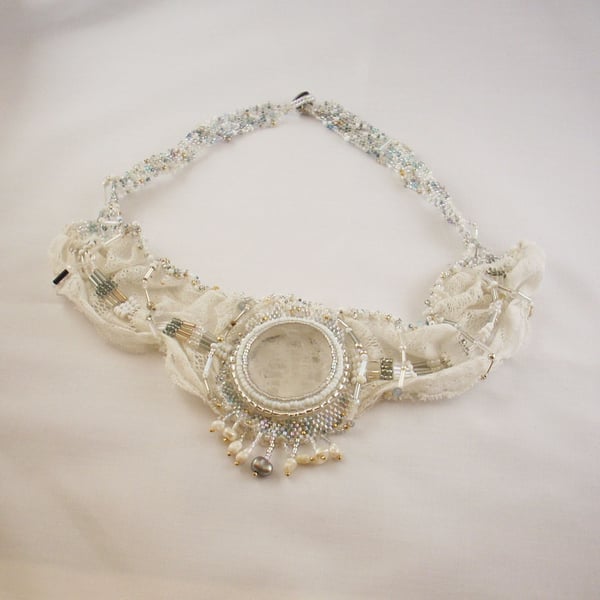 Lace and Crystal Necklace
