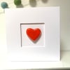 Fused Glass Valentine's Card with detachable magnetic heart