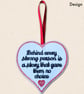 Behind Every Strong Person Heart Hanger - Inspirational Felt Decoration - Image 2