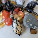 Macrame necklace with critrine point