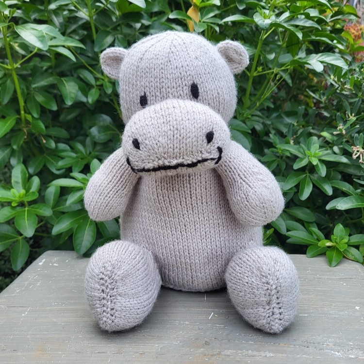 Hand Knitted Hopper the Hippo Toy