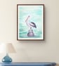 Australian Pelican Art Print, Pelican Wall Art, Australian Wildlife Bird Decor - Image 10
