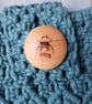 Blue macramé handbag, Bag - Image 4