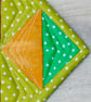 Light Green, Yellow and Purple traditional patchwork mug rug - Image 4