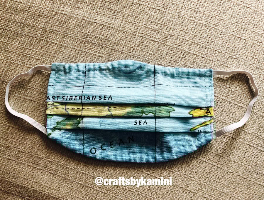 Face mask with filter pocket and nose wire - custom order