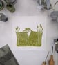 Riverbank Otter Linocut Print - Image 4