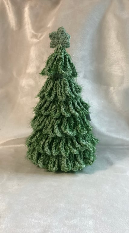 Christmas crochet tree, green, Christmas decoration.