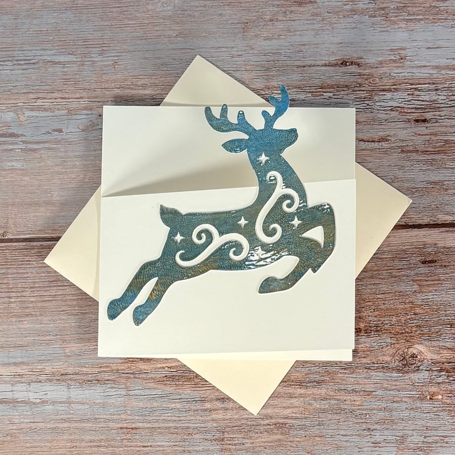 Christmas Cards - Leaping Stag 