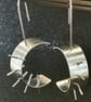 Brutalist Sterling Silver Spike Earrings, Umbra, Handmade Sculptural